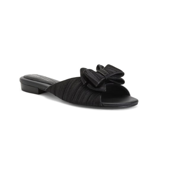 KOKO + PALENKI Black Dara Flat Bow Sandals - Picture 1 of 2